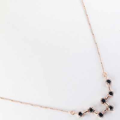 AAA 0.80 Ct Black Diamond, Pisces Necklace, Pisces Pendant,Gift Idea, Birthstone - ZeeDiamonds