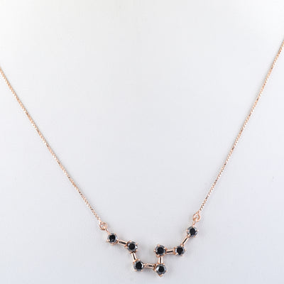 AAA 0.80 Ct Black Diamond, Pisces Necklace, Pisces Pendant,Gift Idea, Birthstone - ZeeDiamonds