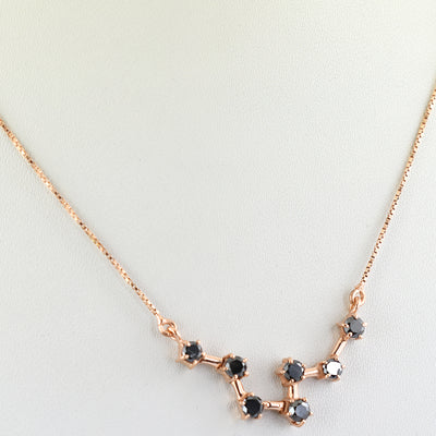 AAA 0.80 Ct Black Diamond, Pisces Necklace, Pisces Pendant,Gift Idea, Birthstone - ZeeDiamonds