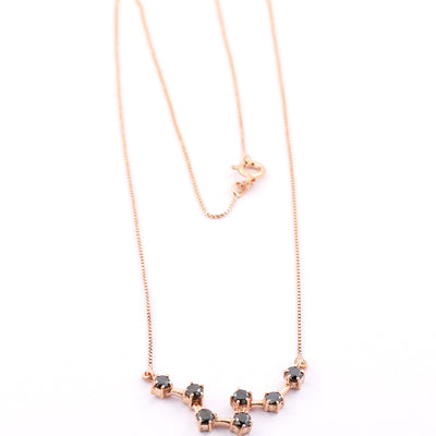 AAA 0.80 Ct Black Diamond, Pisces Necklace, Pisces Pendant,Gift Idea, Birthstone - ZeeDiamonds