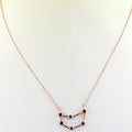 AAA 0.60 Ct Black Diamond, Capricorn Necklace, Bridesmaid Gift, Zodiac Jewelry - ZeeDiamonds