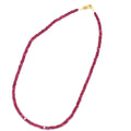 3.5 mm Ruby Gemstone Necklace In Yellow Gold Clasp - ZeeDiamonds