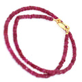 3.5 mm Ruby Gemstone Necklace In Yellow Gold Clasp - ZeeDiamonds