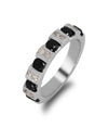 100% Certified Black Diamond Band Ring with Diamond Accents - ZeeDiamonds