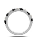 100% Certified Black Diamond Band Ring with Diamond Accents - ZeeDiamonds