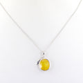 Certified Pukhraj Gemstone Pendant, Birthstone Jewelry, Yellow Sapphire Astrology Pendant - ZeeDiamonds