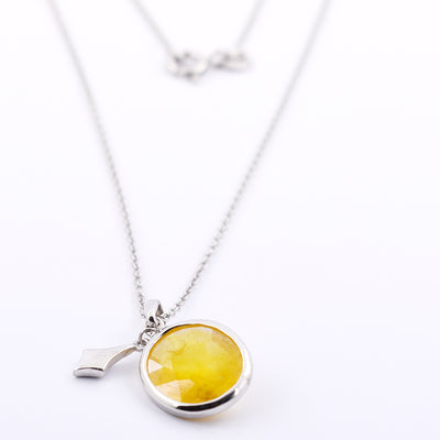 Certified Pukhraj Gemstone Pendant, Birthstone Jewelry, Yellow Sapphire Astrology Pendant - ZeeDiamonds