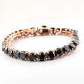 35 Cts Black Diamond Tennis Fancy Bracelet In Rose Gold - ZeeDiamonds