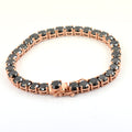 35 Cts Black Diamond Tennis Fancy Bracelet In Rose Gold - ZeeDiamonds