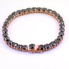Stunning Black Diamonds Tennis Bracelet In Rose Gold Finish! AAA Certified, Great Shine & Luster