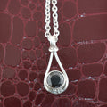 1.5 Ct AAA Quality Certified Black Diamond Solitaire Pendant - ZeeDiamonds