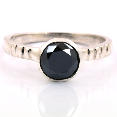 1-3 Carat Round Brilliant Cut Black Diamond Solitaire Fancy Ring - ZeeDiamonds