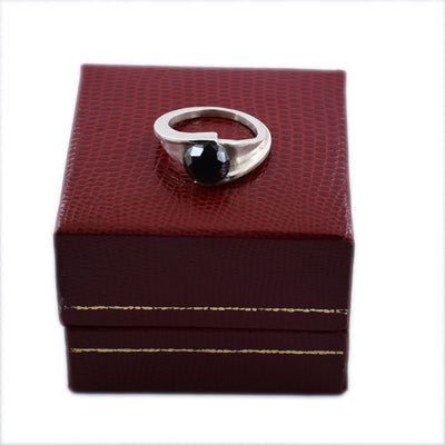 1-4 Carats Black Diamond Solitaire Ring In Sterling Silver - ZeeDiamonds