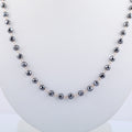 4 mm AAA Quality Round shape Black Diamond Necklace - ZeeDiamonds