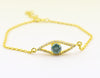 Certified 1.43 Cts Blue Diamond Evil Eye Bracelet,Women's Jewelry,Birthday Gift - ZeeDiamonds
