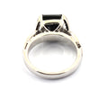 3.5 Ct Black Diamond Engagement Ring With White Diamond Accents - ZeeDiamonds