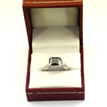 3.5 Ct Black Diamond Engagement Ring With White Diamond Accents - ZeeDiamonds
