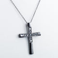 Black Diamond Solitaire Designer Cross Pendant, Great Shine & Fancy Look - ZeeDiamonds