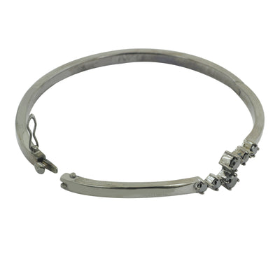 1.00 Carat Certified Black Diamond Bangle Bracelet.Great Sparkle! - ZeeDiamonds