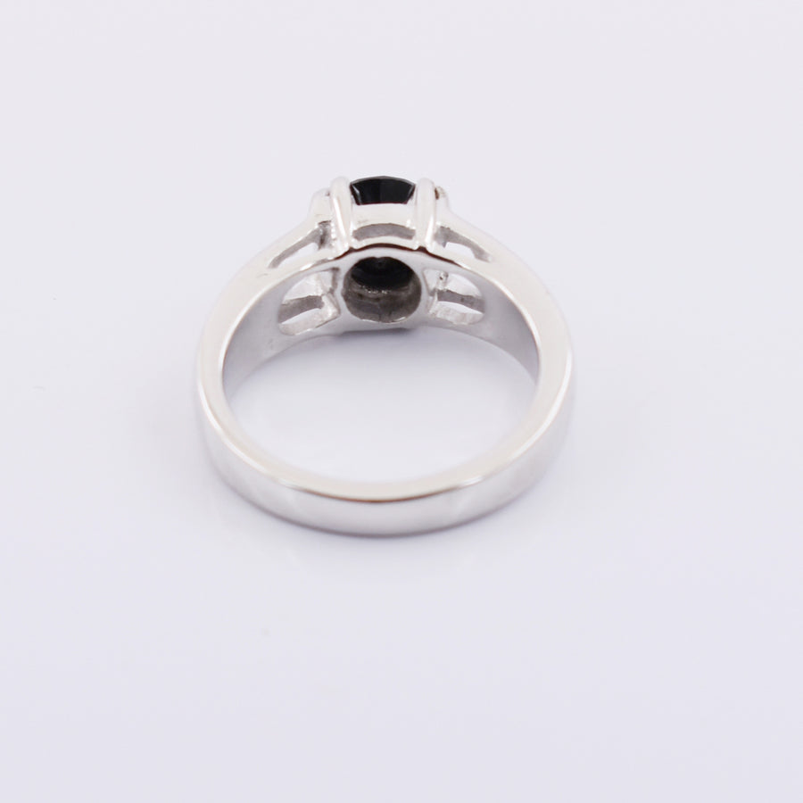 1.5 Carats Brilliant Cut Black Diamond Solitaire Fancy Ring - ZeeDiamonds