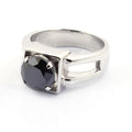 2-4 Ct Black Diamond Solitaire Ring In Four Prong Setting - ZeeDiamonds