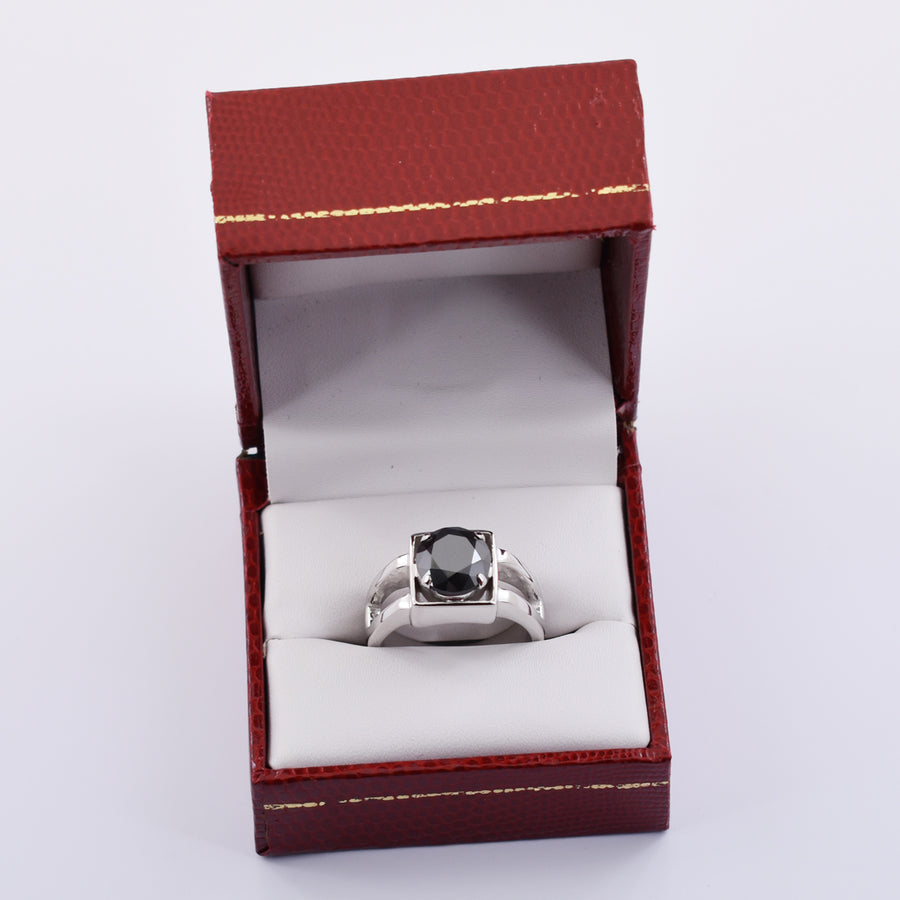 2-4 Ct Black Diamond Solitaire Ring In Four Prong Setting - ZeeDiamonds