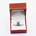 2.15 Carats Radiant Cut Black Diamond Solitaire Band Ring - ZeeDiamonds