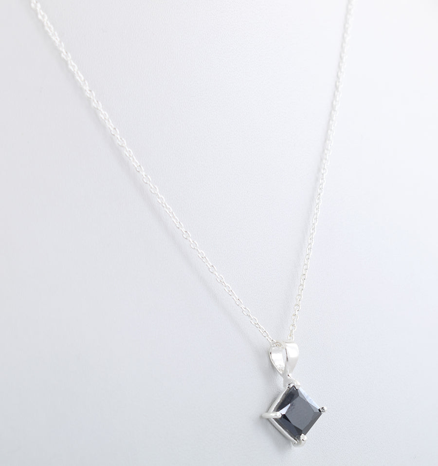 1.59 Ct AAA Certified Black Diamond Pendant Chain Necklace,Pretty Gift! - ZeeDiamonds