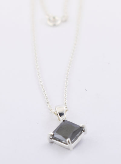 1.59 Ct AAA Certified Black Diamond Pendant Chain Necklace,Pretty Gift! - ZeeDiamonds