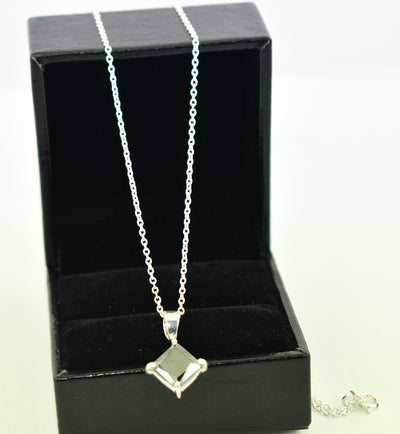 1.59 Ct AAA Certified Black Diamond Pendant Chain Necklace,Pretty Gift! - ZeeDiamonds