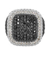 Black & White Diamonds Ring in Pave setting.Amazing Shine & Luster! Certified Diamonds. - ZeeDiamonds