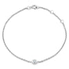 0.10 Ct Round Cut White Diamonds Chain Bracelet - ZeeDiamonds