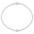 0.10 Ct Round Cut White Diamonds Chain Bracelet - ZeeDiamonds