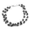 20 Carat Rough Black Diamond Beads Two Row Stylish Bracelet - ZeeDiamonds