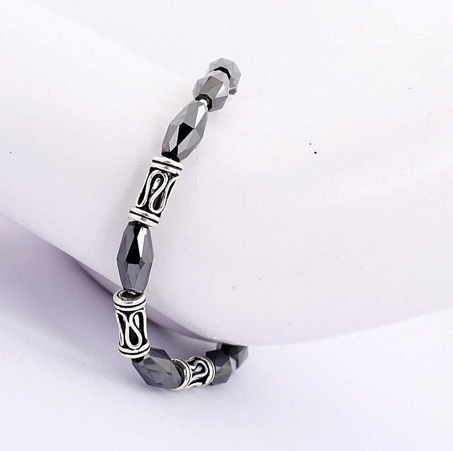 11-13 mm Drum Cut Black Diamond Designer Bracelet For Gift - ZeeDiamonds