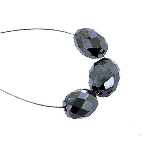 7.35 Ct+ Black Diamond Bead For Jewelry Making - ZeeDiamonds