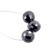 3 Pcs Round Shape Black Diamond Beads 100% Certified,Diamond - ZeeDiamonds