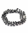3 mm 65 Carat Black Diamond Beads Silver ware Bracelet In 36 Inches - ZeeDiamonds