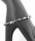 30 Ct, Black Diamond Designer Chain Bracelet In Sterling Silver - ZeeDiamonds