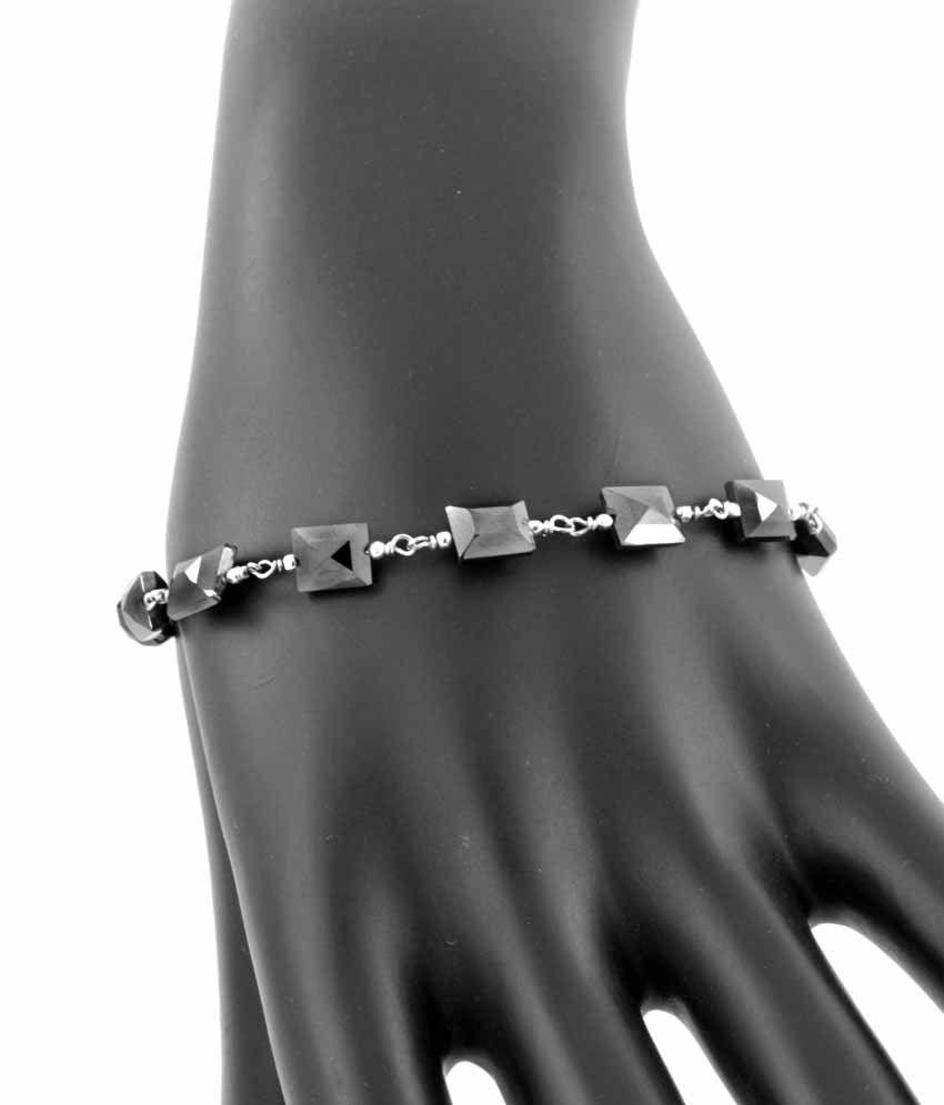 30 Ct, Black Diamond Designer Chain Bracelet In Sterling Silver - ZeeDiamonds