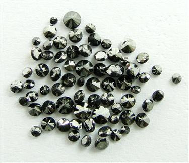 0.60 Carats Lot of 100% Certified Black Diamonds For Making Jewelry 25 Pcs - ZeeDiamonds