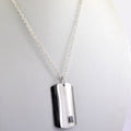 AAA 0.85 Cts Diamond Tag Necklace,Diamond Dog Tag, Gift For Son,Boyfriend,Father - ZeeDiamonds