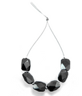 6 Pieces, 15 Carats 100% Certified Black Diamond Beads Excellent Cut - ZeeDiamonds