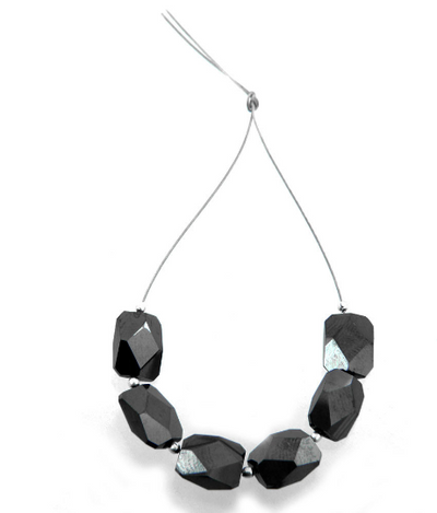 6 Pieces, 15 Carats 100% Certified Black Diamond Beads Excellent Cut - ZeeDiamonds
