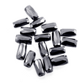 Pipe Shape Black Diamond Beads 17 Pcs. AAA Quality - ZeeDiamonds