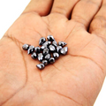 19 Pcs 6 - 5 mm Fancy Cut Black Diamond 100% Certified Beads - ZeeDiamonds