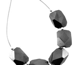 5 Pcs Octagonal Cut Black Diamond Loose Beads 100% Certified AAA Quality - ZeeDiamonds