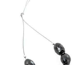 Fancy Shape Black Diamond Beads 6 Pcs 100% Certified Diamonds - ZeeDiamonds