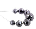 7 Pcs AAA Quality Black Diamond Beads 100% Certified - ZeeDiamonds