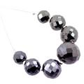 7 Pcs AAA Quality Black Diamond Beads 100% Certified - ZeeDiamonds